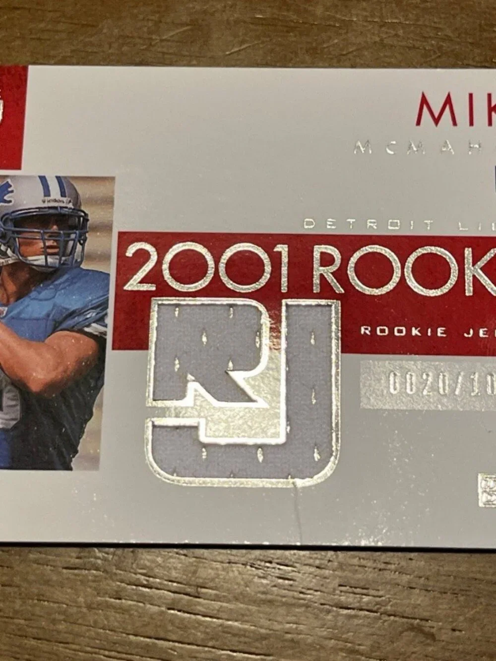 2001 Upper Deck Game Gear - 2001 Rookie Mike McMahon #91 Rookie Jerseys /1000...